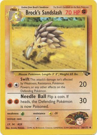 Brock's Sandslash (36/132) [Gym Challenge Unlimited] | Exor Games Summserside