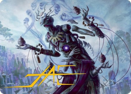 Myojin of Grim Betrayal Art Card (Gold-Stamped Signature) [Kamigawa: Neon Dynasty Art Series] | Exor Games Summserside