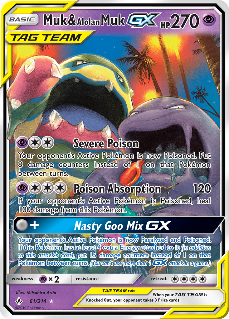 Muk & Alolan Muk GX (61/214) [Sun & Moon: Unbroken Bonds] | Exor Games Summserside