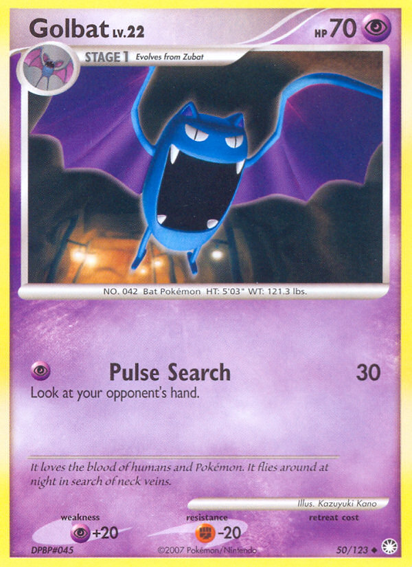 Golbat (50/123) [Diamond & Pearl: Mysterious Treasures] | Exor Games Summserside