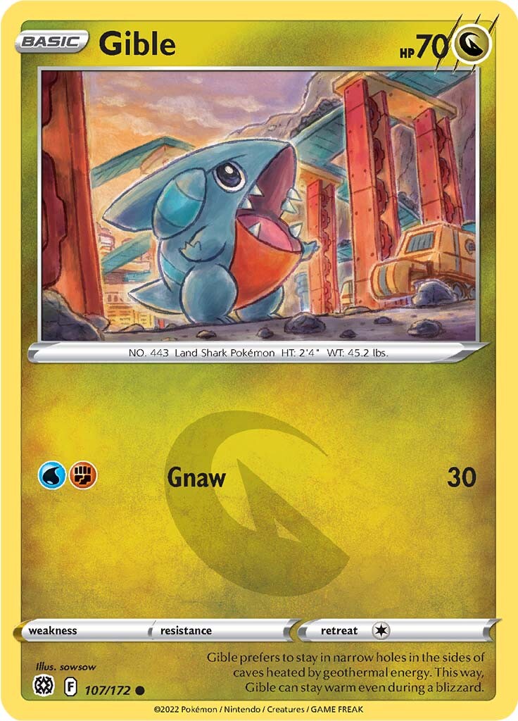 Gible (107/172) [Sword & Shield: Brilliant Stars] | Exor Games Summserside