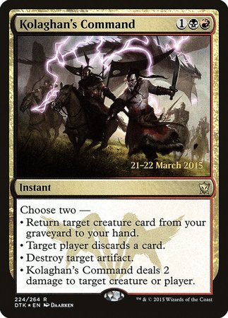 Kolaghan's Command [Dragons of Tarkir Promos] | Exor Games Summserside