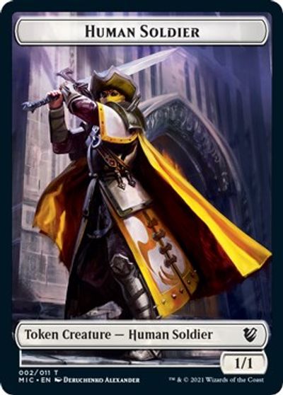 Eldrazi Spawn // Human Soldier Double-sided Token [Innistrad: Midnight Hunt Commander] | Exor Games Summserside