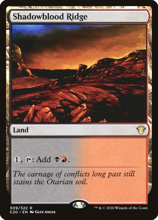 Shadowblood Ridge [Commander 2020] | Exor Games Summserside