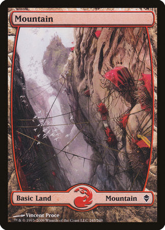 Mountain (245) - Full Art [Zendikar] | Exor Games Summserside