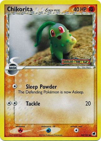 Chikorita (44/101) (Delta Species) (Stamped) [EX: Dragon Frontiers] | Exor Games Summserside