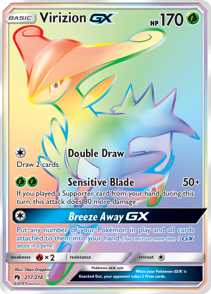 Virizion GX (217/214) [Sun & Moon: Lost Thunder] | Exor Games Summserside