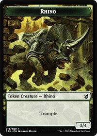 Rhino // Egg Double-sided Token [Commander 2019 Tokens] | Exor Games Summserside