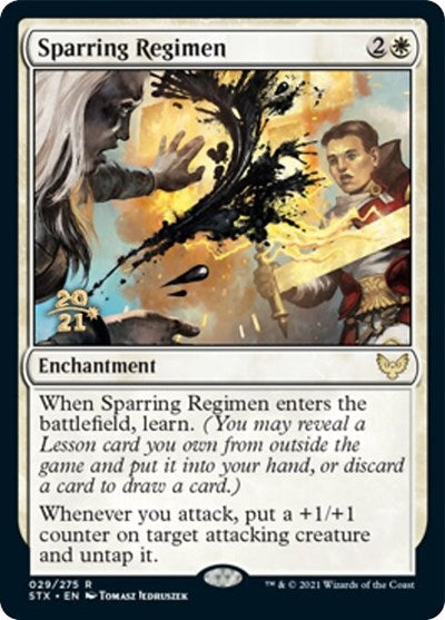 Sparring Regimen [Strixhaven: School of Mages Prerelease Promos] | Exor Games Summserside