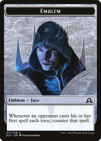 Emblem - Jace, Unraveler of Secrets [Shadows over Innistrad Tokens] | Exor Games Summserside