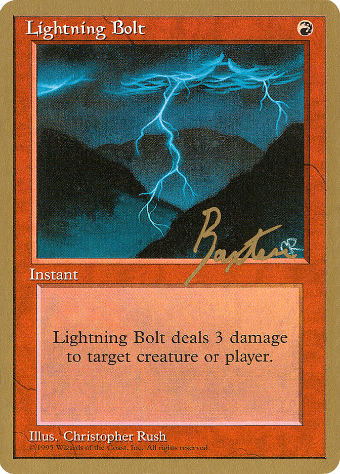 Lightning Bolt (George Baxter) [Pro Tour Collector Set] | Exor Games Summserside