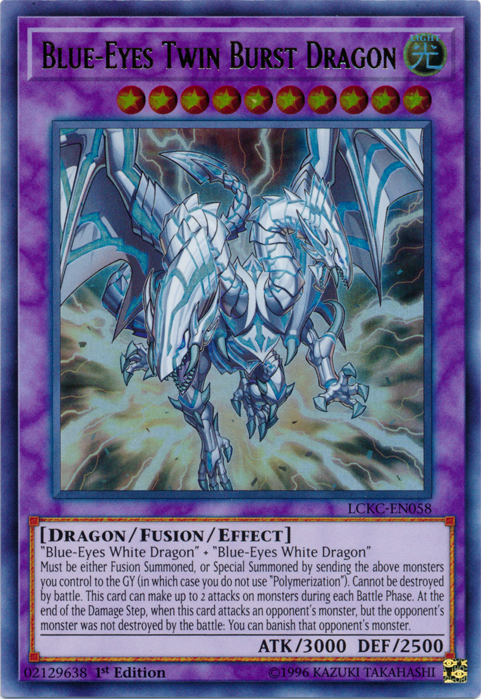 Blue-Eyes Twin Burst Dragon [LCKC-EN058] Ultra Rare | Exor Games Summserside