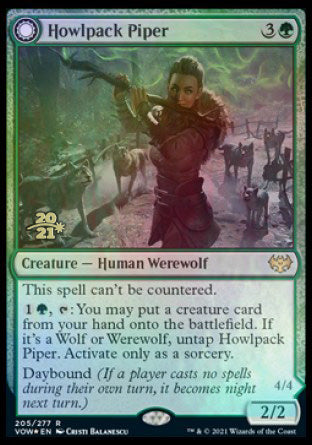 Howlpack Piper // Wildsong Howler [Innistrad: Crimson Vow Prerelease Promos] | Exor Games Summserside