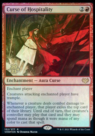 Curse of Hospitality [Innistrad: Crimson Vow Prerelease Promos] | Exor Games Summserside