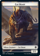 Elf Warrior // Cat Beast Double-Sided Token [Starter Commander Decks] | Exor Games Summserside