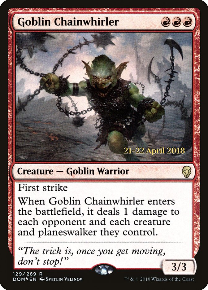 Goblin Chainwhirler  [Dominaria Prerelease Promos] | Exor Games Summserside