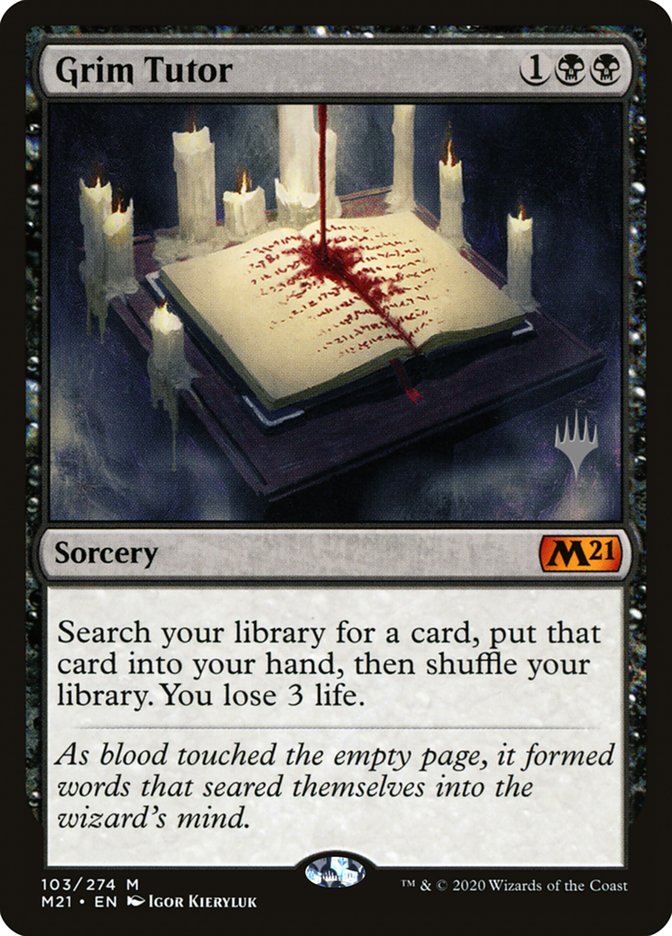 Grim Tutor (Promo Pack) [Core Set 2021 Promos] | Exor Games Summserside