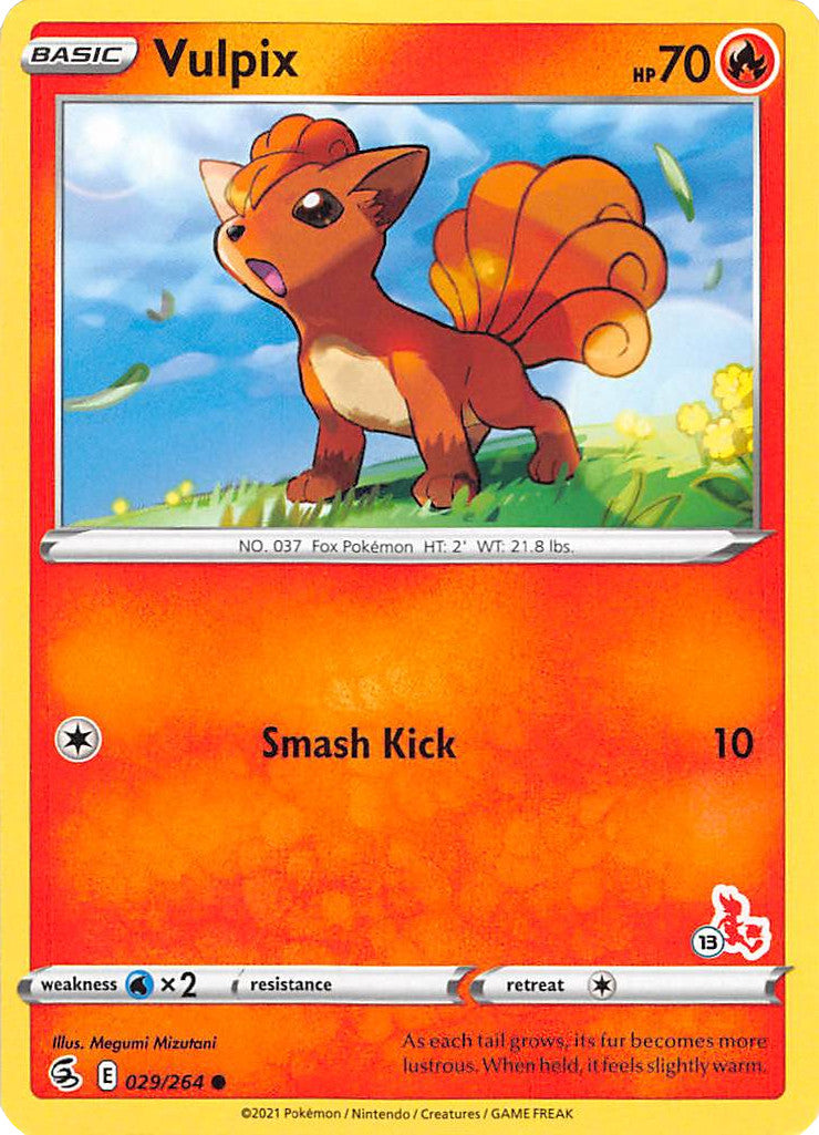 Vulpix (029/264) (Cinderace Stamp #13) [Battle Academy 2022] | Exor Games Summserside