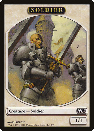 Soldier Token [Magic 2012 Tokens] | Exor Games Summserside