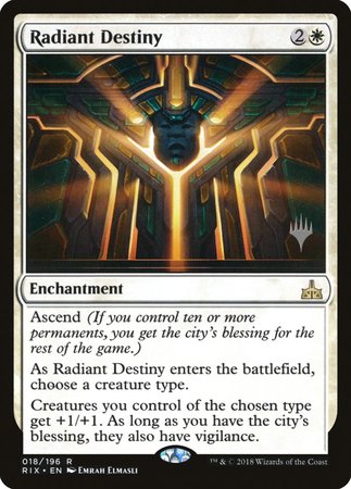 Radiant Destiny [Rivals of Ixalan Promos] | Exor Games Summserside
