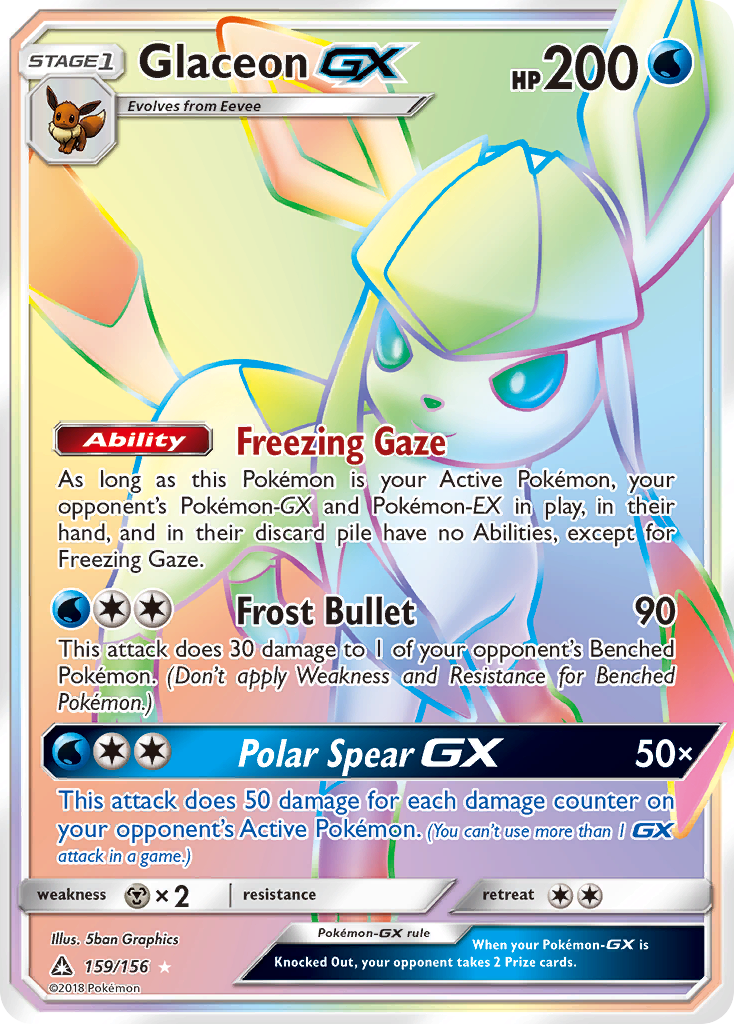 Glaceon GX (159/156) [Sun & Moon: Ultra Prism] | Exor Games Summserside