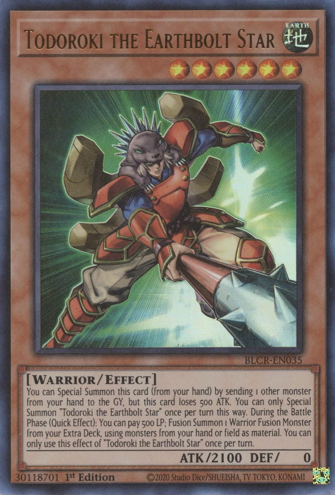 Todoroki the Earthbolt Star [BLCR-EN035] Ultra Rare | Exor Games Summserside