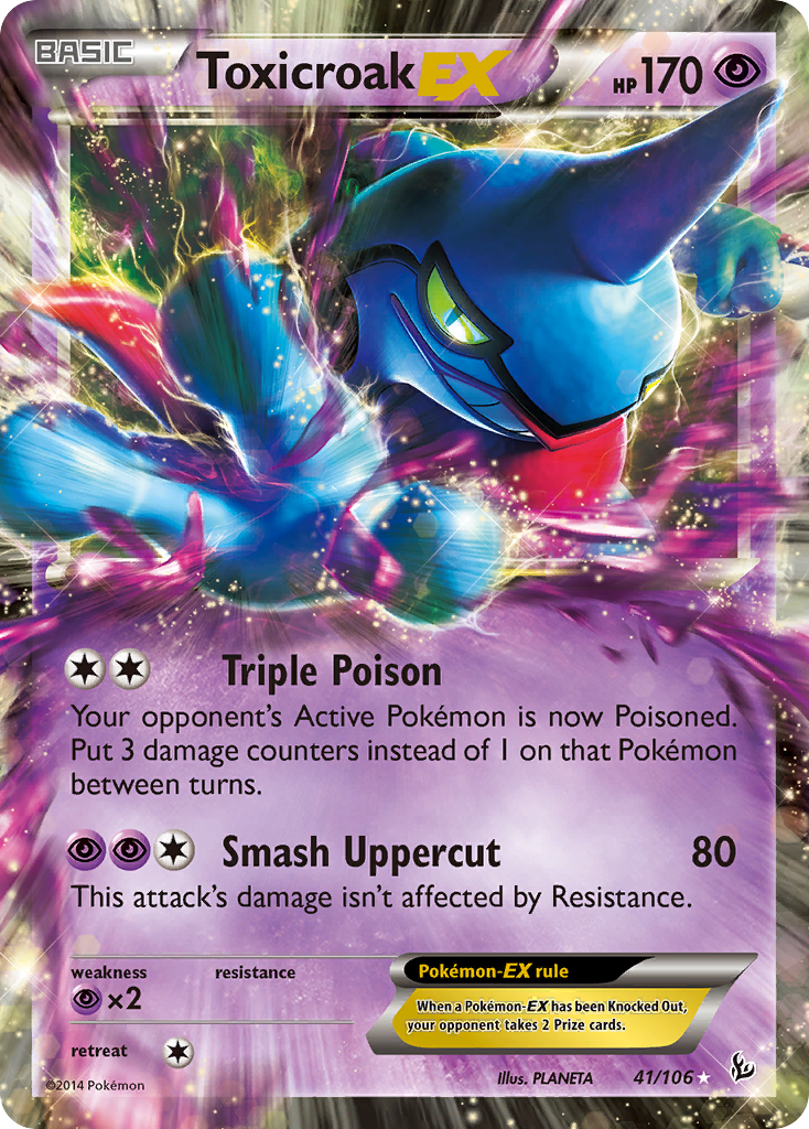 Toxicroak EX (41/106) [XY: Flashfire] | Exor Games Summserside