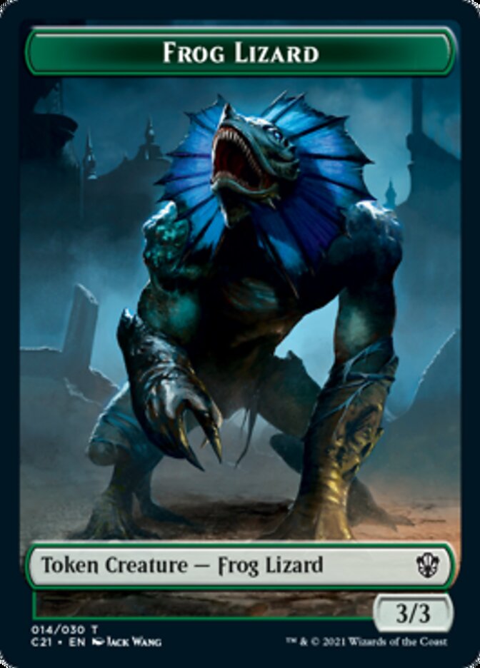 Frog Lizard // Elephant Token [Commander 2021 Tokens] | Exor Games Summserside