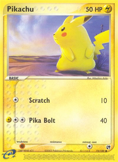 Pikachu (72/100) [EX: Sandstorm] | Exor Games Summserside