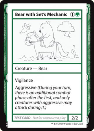 Bear with Set's Mechanic (2021 Edition) [Mystery Booster Playtest Cards] | Exor Games Summserside