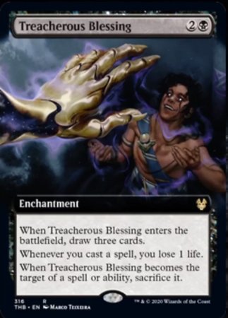 Treacherous Blessing (Extended Art) [Theros Beyond Death] | Exor Games Summserside