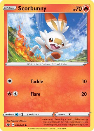 Scorbunny (031/202) (Premium Collection) [Sword & Shield: Base Set] | Exor Games Summserside