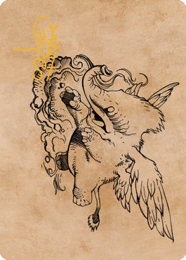 Lulu, Loyal Hollyphant Art Card (46) (Gold-Stamped Signature) [Commander Legends: Battle for Baldur's Gate Art Series] | Exor Games Summserside