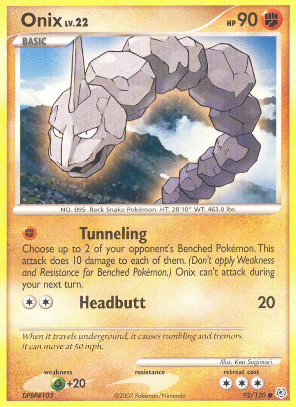 Onix (92/130) [Diamond & Pearl: Base Set] | Exor Games Summserside