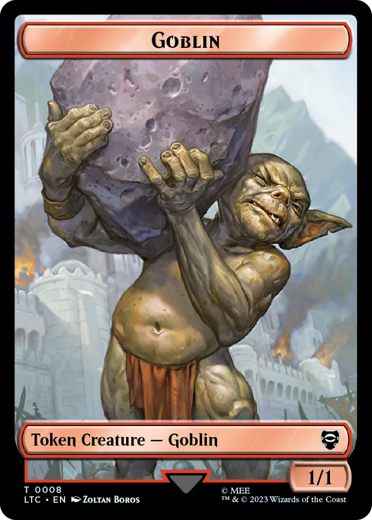 Goblin // Wraith Double-Sided Token [The Lord of the Rings: Tales of Middle-Earth Commander Tokens] | Exor Games Summserside