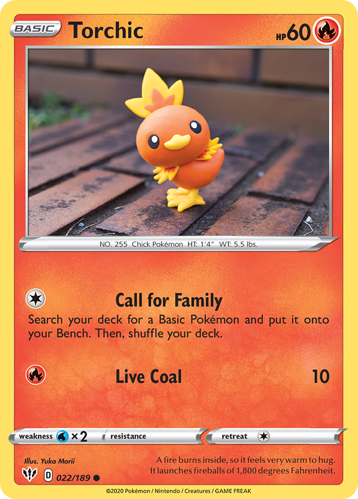 Torchic (022/189) [Sword & Shield: Darkness Ablaze] | Exor Games Summserside