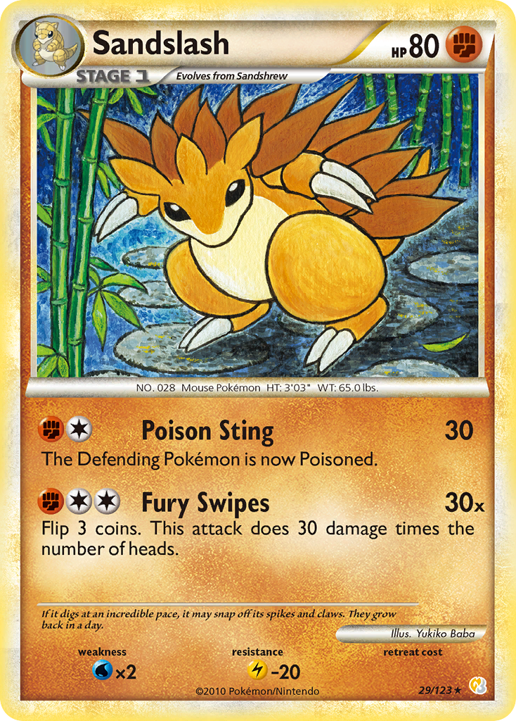 Sandslash (29/123) [HeartGold & SoulSilver: Base Set] | Exor Games Summserside