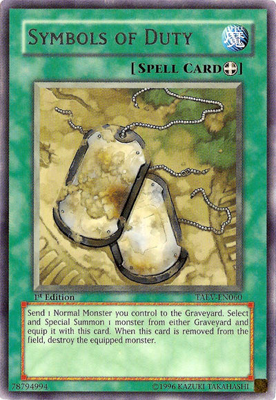 Symbols of Duty [TAEV-EN060] Rare | Exor Games Summserside