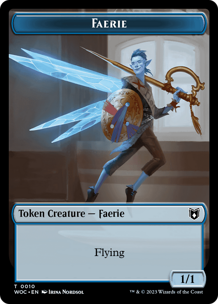 Faerie // Human Double-Sided Token [Wilds of Eldraine Commander Tokens] | Exor Games Summserside