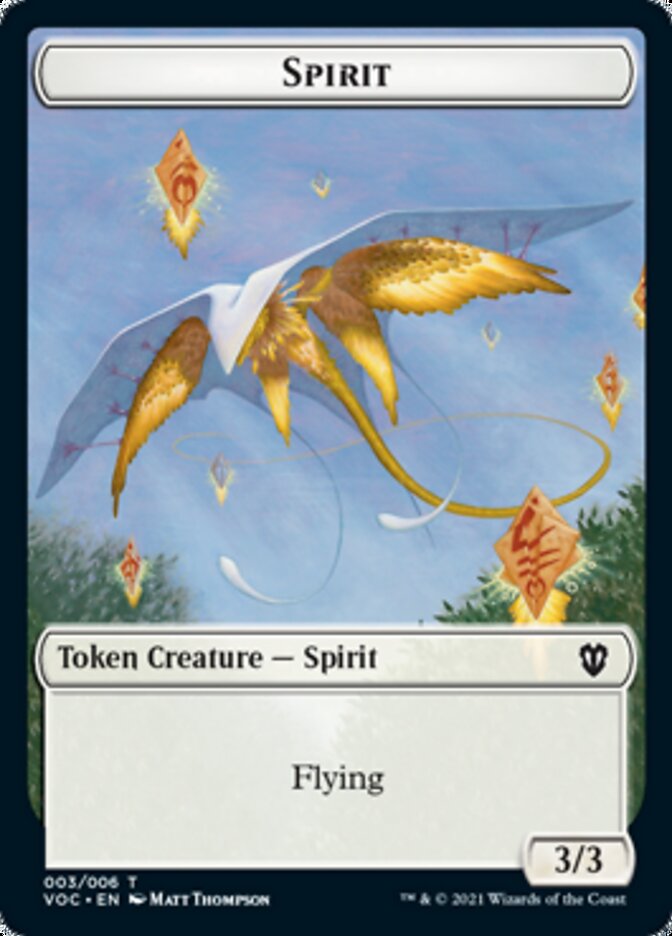 Spirit (003) // Thopter Double-sided Token [Innistrad: Crimson Vow Commander Tokens] | Exor Games Summserside