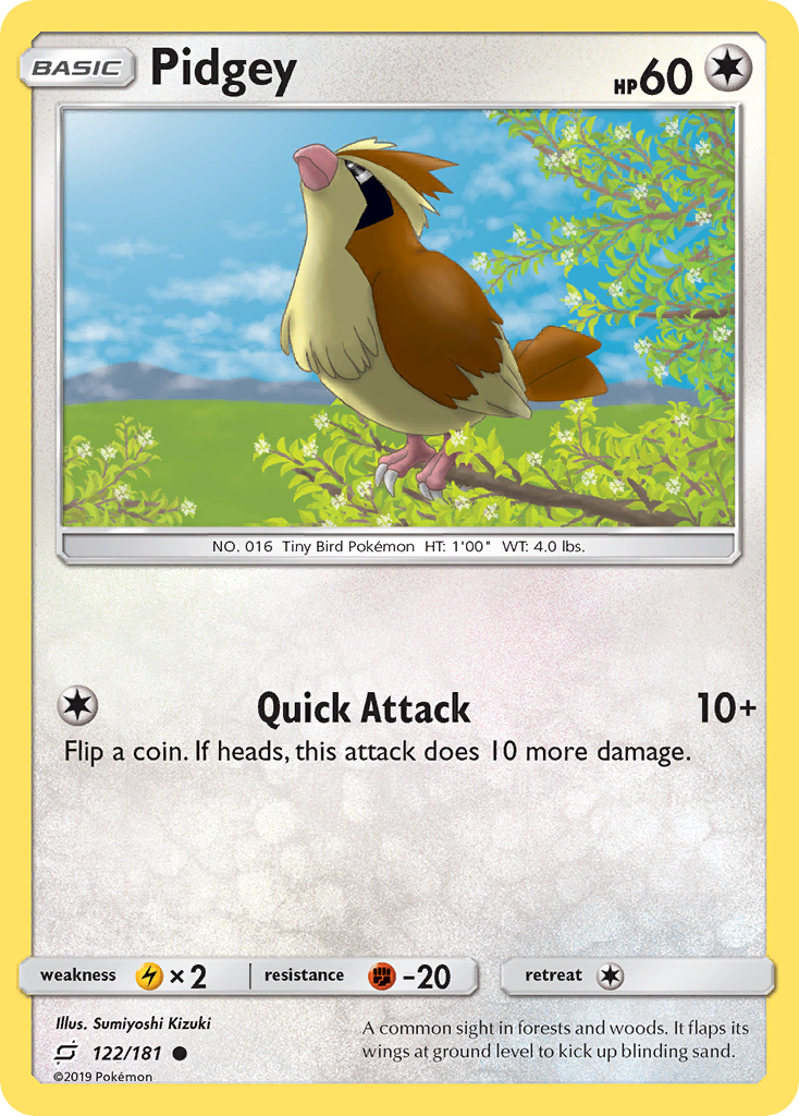 Pidgey (122/181) [Sun & Moon: Team Up] | Exor Games Summserside