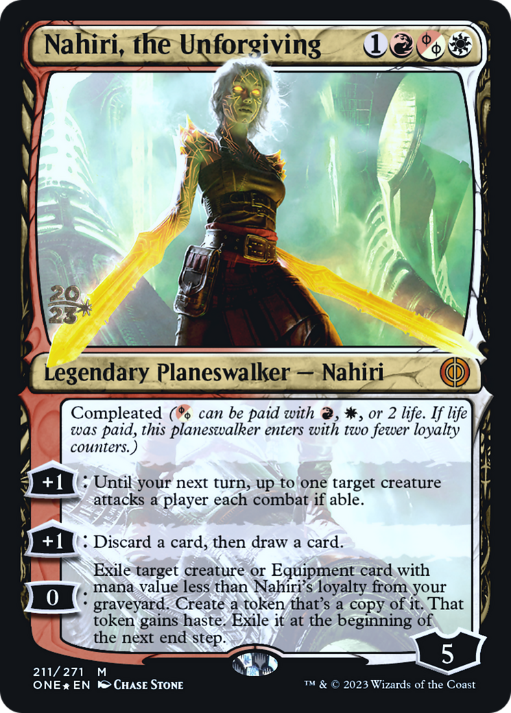 Nahiri, the Unforgiving [Phyrexia: All Will Be One Prerelease Promos] | Exor Games Summserside