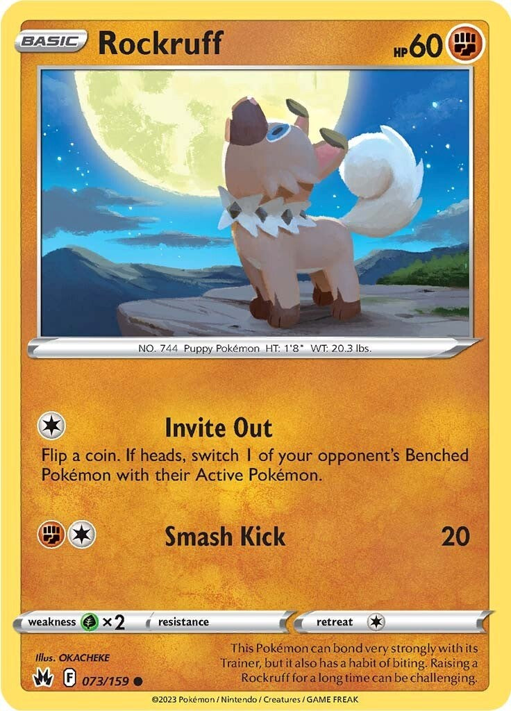 Rockruff (073/159) [Sword & Shield: Crown Zenith] | Exor Games Summserside