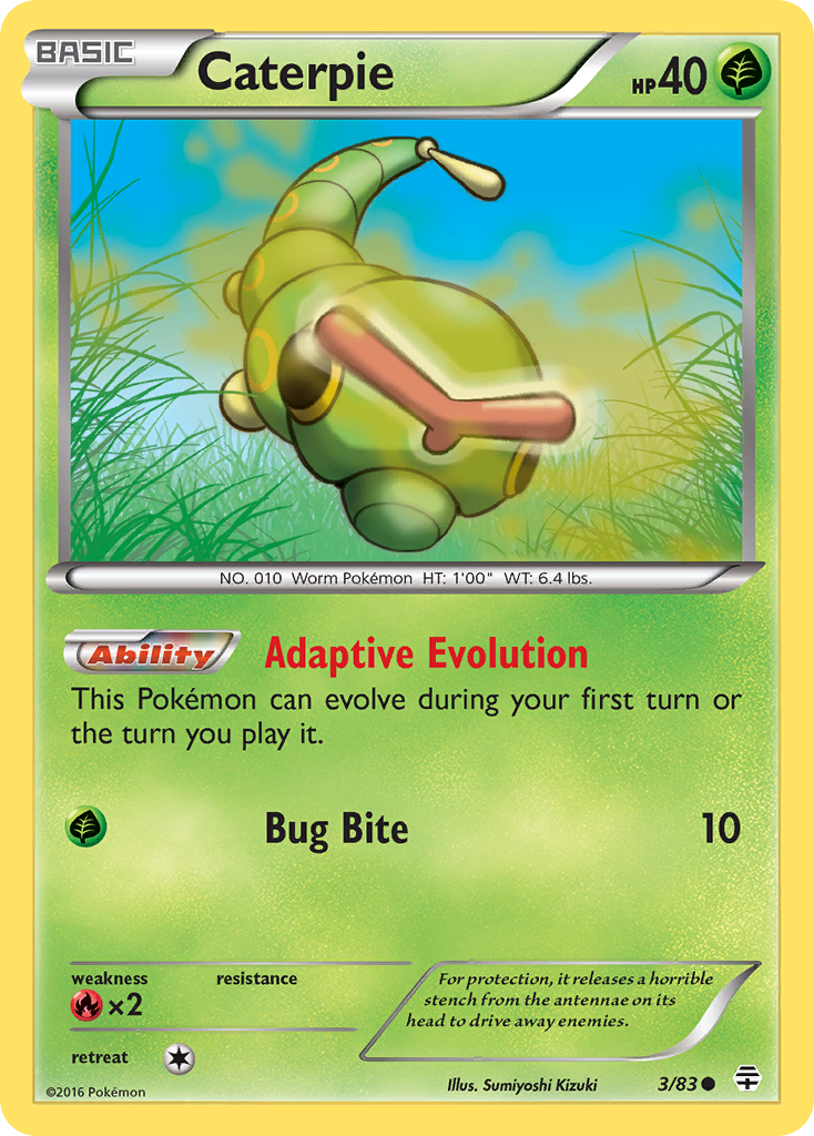 Caterpie (3/83) [XY: Generations] | Exor Games Summserside