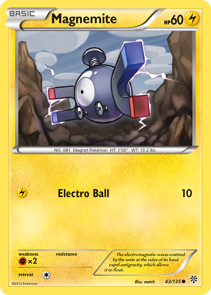 Magnemite (43/135) [Black & White: Plasma Storm] | Exor Games Summserside