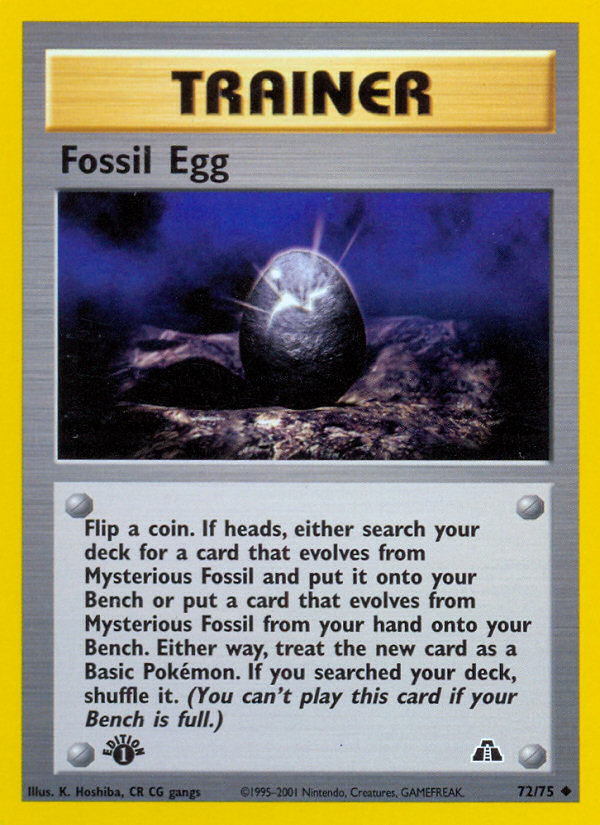 Fossil Egg (72/75) [Neo Discovery 1st Edition] | Exor Games Summserside