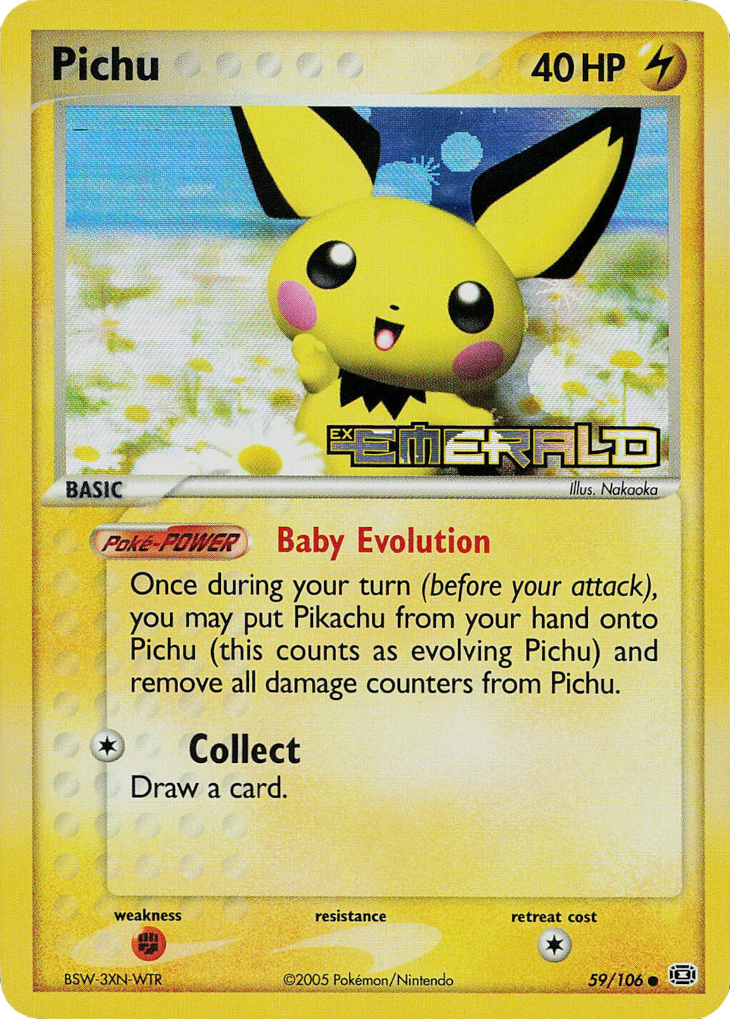 Pichu (59/106) (Stamped) [EX: Emerald] | Exor Games Summserside