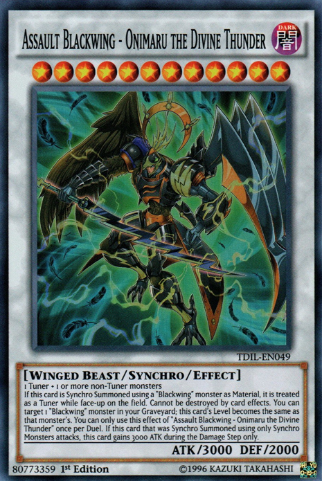 Assault Blackwing - Onimaru the Divine Thunder [TDIL-EN049] Super Rare | Exor Games Summserside