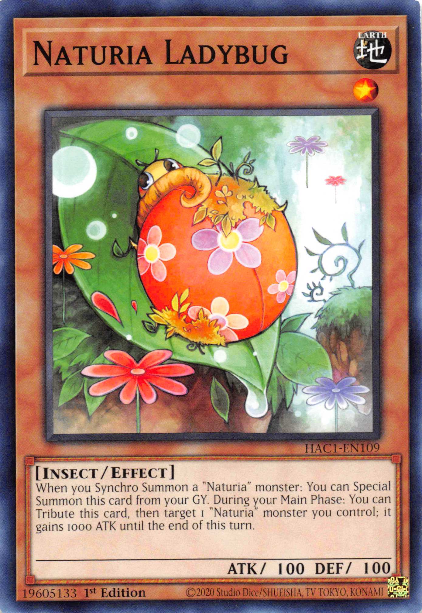 Naturia Ladybug (Duel Terminal) [HAC1-EN109] Parallel Rare | Exor Games Summserside