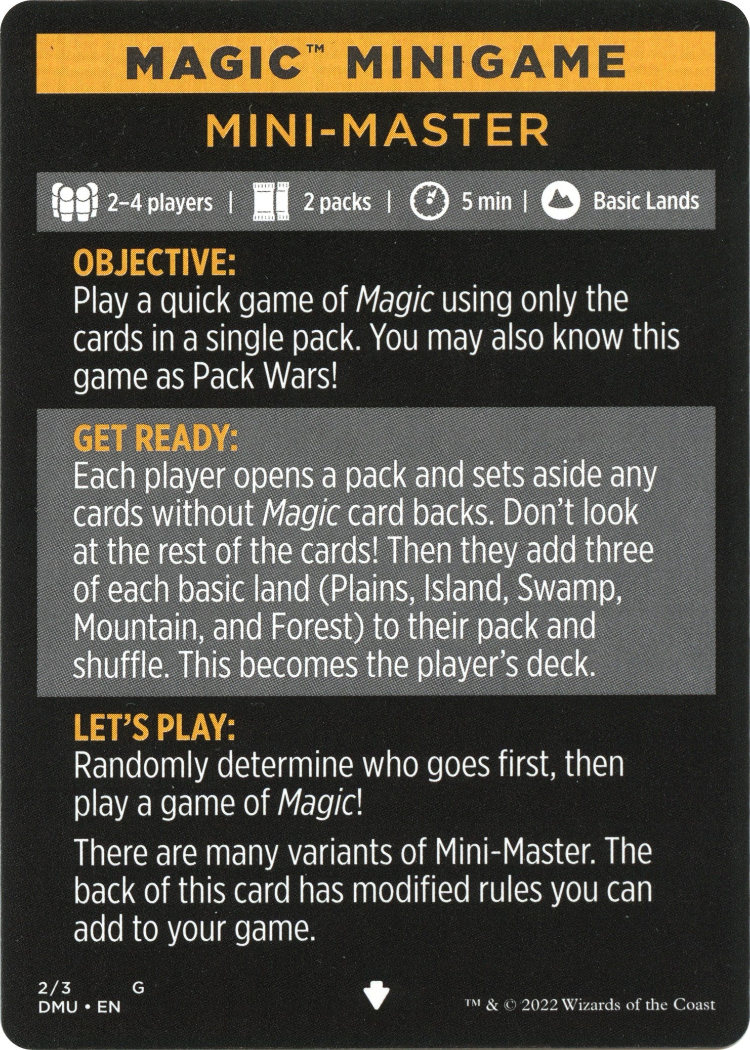 Mini-Master (Magic Minigame) [Dominaria United Minigame] | Exor Games Summserside